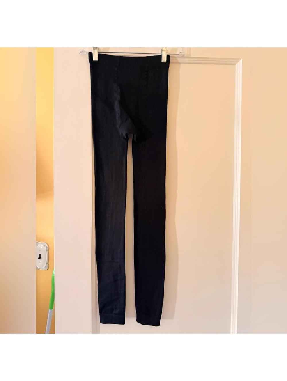 Plush Black fleece lined leggings M
